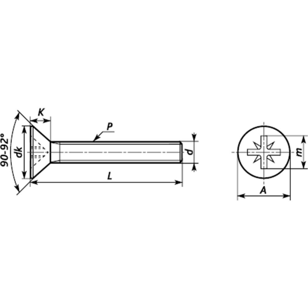 Винт «ЕКТ» CV010650, Pozi 10х30, 1000 шт