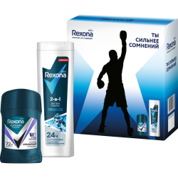 По­да­роч­ный набор «Rexona» Men Active Power, дез­одо­рант + гель для душа, 50+180 мл