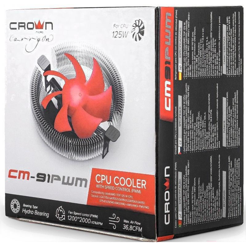 Кулер для процессора «Crown» CM-91PWM