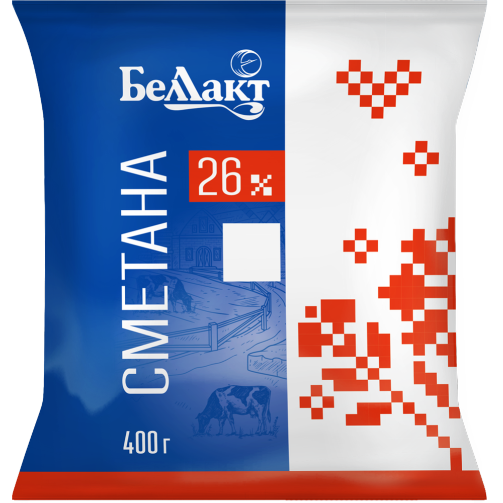 Сметана «Беллакт» 26%, 400 г #0