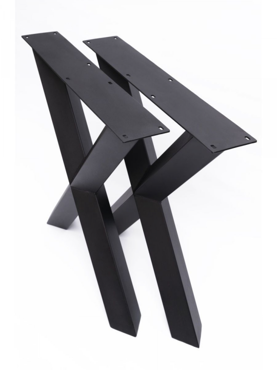 Опора для стола (2шт), 72х75 см, подстолье металлическое, черный, STAL-MASSIV