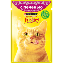 Корм для кошек «Friskies» с печенью в подливе, 85 г