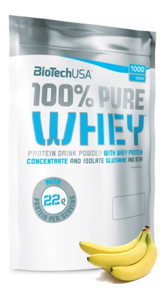 Протеин 100% Pure Whey BioTechUSA, 1000г (банан)