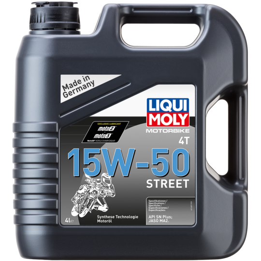 Масло моторное «Liqui Moly» Motorbike, 4T, Street, 15W-50, 1689, 4 л