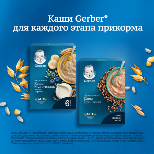 Каша сухая безмолочная «Gerber» овсяная, 180 г