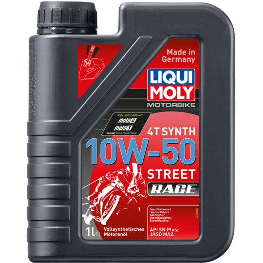 Масло моторное «Liqui moly» Motorbike, 4T Synth, Street Race, 10W-50, 1502, 1 л