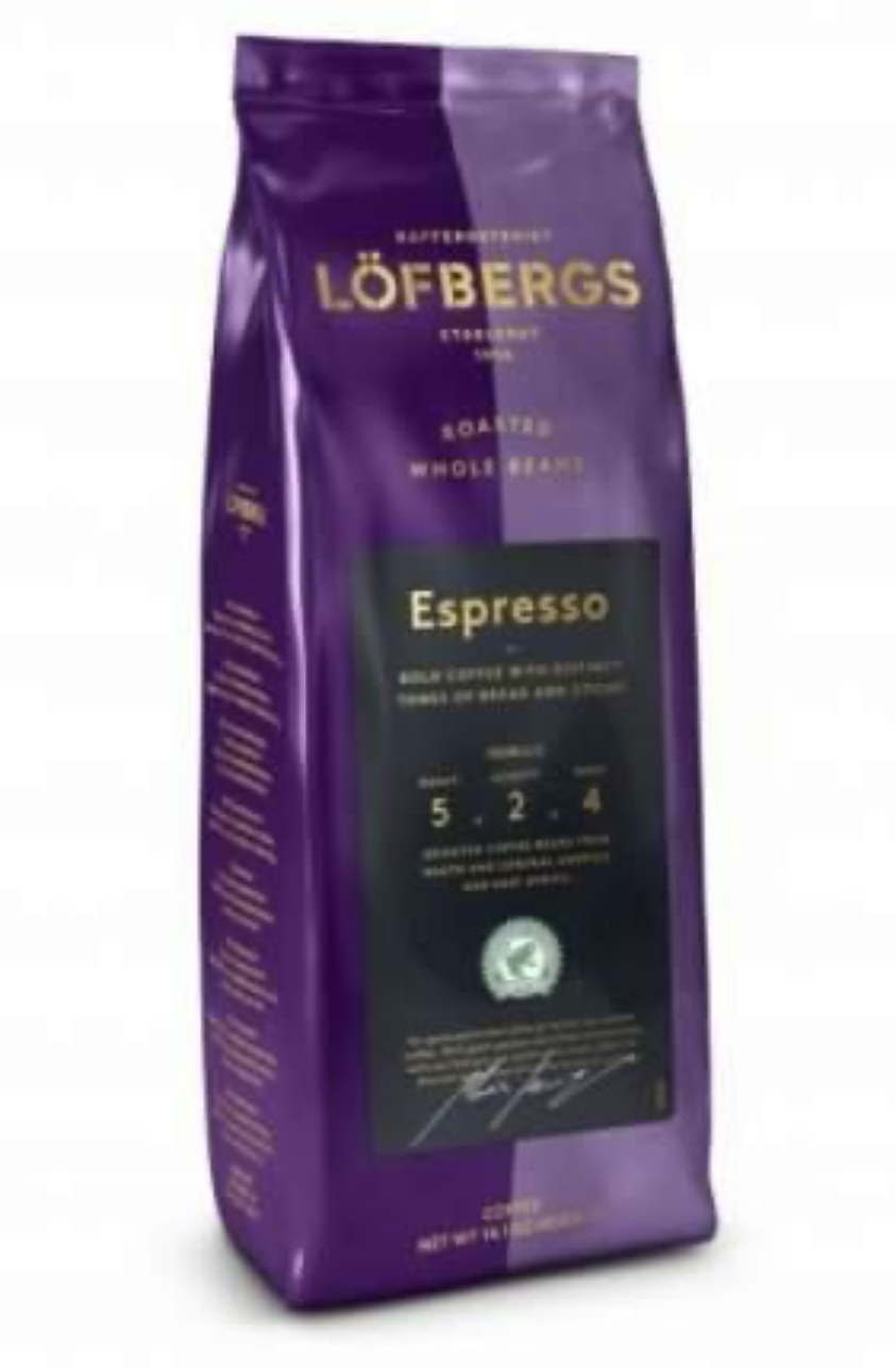 Кофе в зернах Lofbergs espresso 400гр