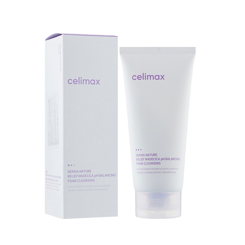 Слабокислотная очищающая пенка |150 ml| CELIMAX Derma Nature Relief Madecica pH Balancing Foam Cleansing