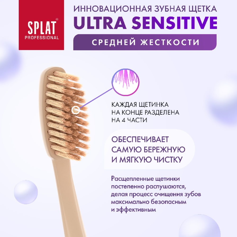 Зубная щетка «Splat Sensitive» средняя жесткость