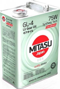 Масло трансмиссионное Mitasu Ultra LV Gear Oil 75W / MJ-420-4 (4л)