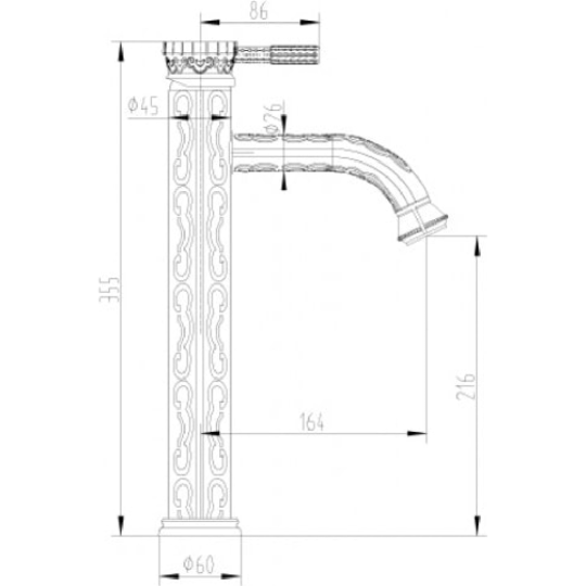 Смеситель «Lemark» Jasmine, LM6609B