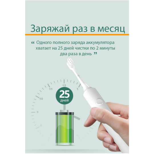 Электрическая зубная щетка «Infly» Electric Toothbrush T03S green, T20030SIN