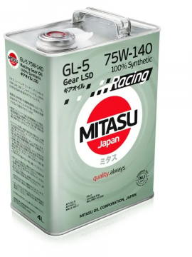 Трансмиссионное масло синтетическое Mitasu "SPORT GEAR OIL LSD 75W-140", 4л