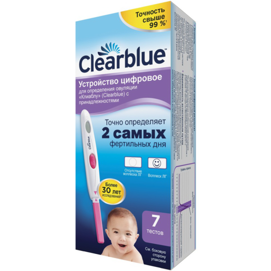 Устройство цифровое «Clearblue» для определения овуляции, 7 шт