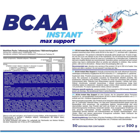 БЦАА BCAA Max Support Instant 500 гр Allnutrition Апельсин (Польша)