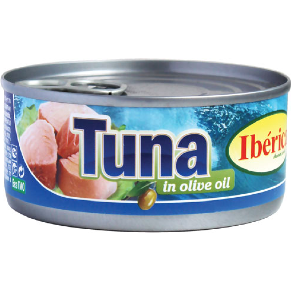 Консервы рыбные «Iberica» тунец полосатый в оливковом масле, 160 г #0