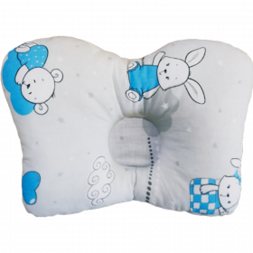 По­душ­ка дет­ская «Баю-Бай» Air, ПШ12Air4, серо-го­лу­бой, 35х25 см