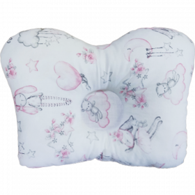 По­душ­ка дет­ская «Баю-Бай» Cloud, ПШ12С01, бело-ро­зо­вый, 35х25 см