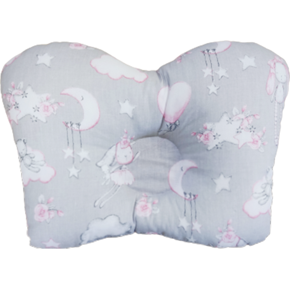Подушка детская «Баю-Бай» Cloud, ПШ12С15, серо-розовый, 35х25 см