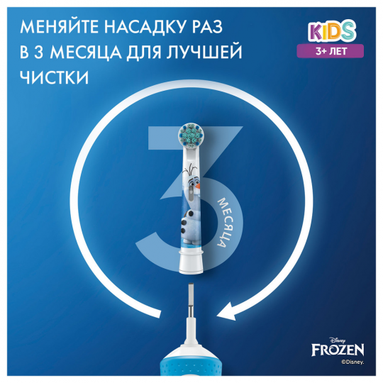 Насадки детские для электрических зубных щеток Oral-B Braun Stages Kids Холодное Сердце / Frozen EB10S-4 4 шт.