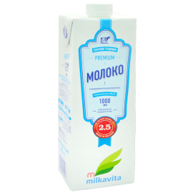 Молоко «Милкавита» питьевое ультрапастеризованное, 2.5%,1л
