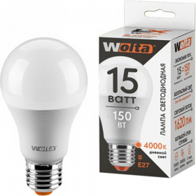 Лампа све­то­ди­од­ная «Wolta» LX A60 15Вт 1620лм Е27 4000К