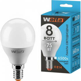 Лампа све­то­ди­од­ная «Wolta» LX G45 8Вт 640лм Е14 6500К