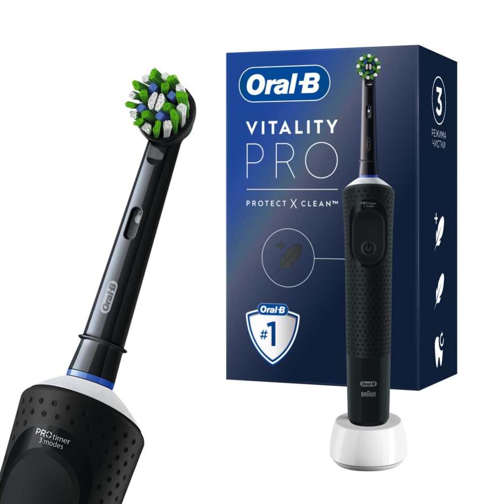 Электрическая зубная щетка «Oral-B» Vitality Pro, D103.413.3, black #1