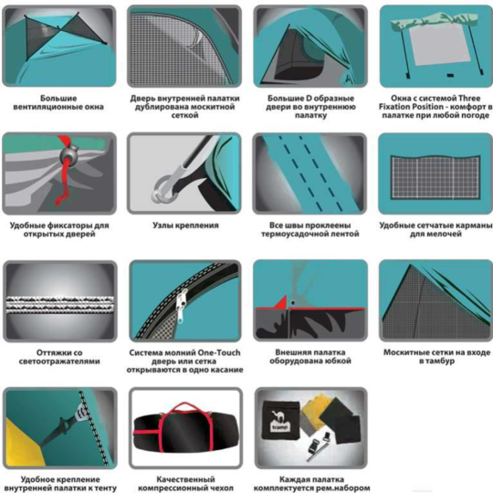 Туристическая палатка «Tramp» Brest 9 v2