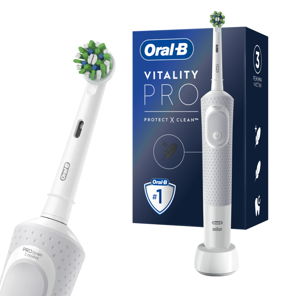 Электрическая зубная щетка «Oral-B» Vitality Pro, D103.413.3, white #1