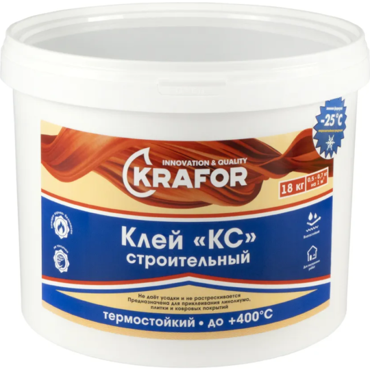 Клей для напольных покрытий «Krafor» КС Универсальный Термостойкий, 18 кг