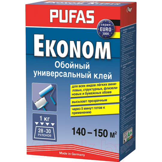 Клей для обоев «Pufas» Эконом Euro 3000 универсальный, 1 кг