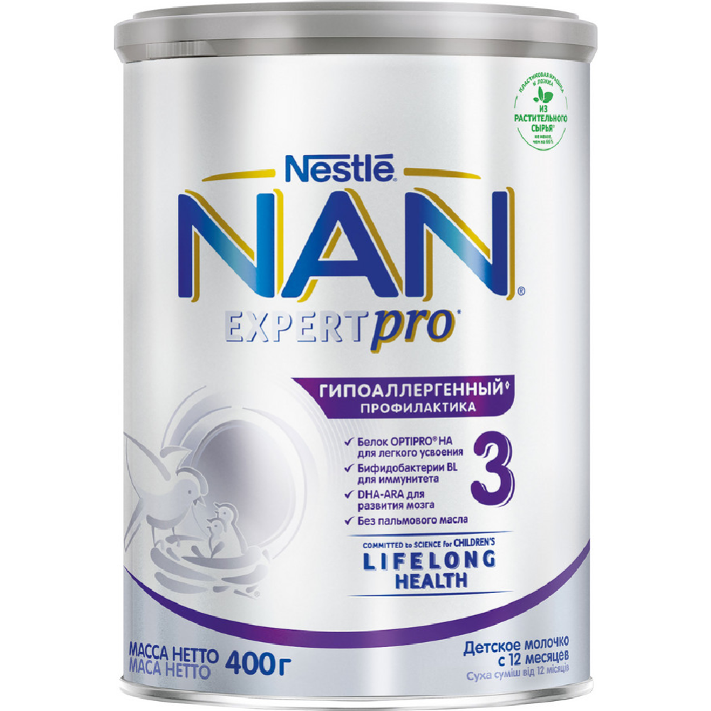 Напиток молочный сухой «Nestle» NAN 3, гипоаллергенное, с 12 месяцев, 400 г #1