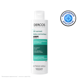 VICHY Dercos Technique Oil Correct шампунь-уход регулирующий для жирных волос 200мл