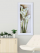 Картина на стену с цветами вертикальная Калы в белой мдф раме