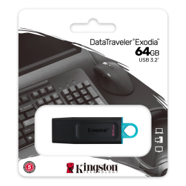 USB Flash-накопитель Kingston Exodia 64GB Black/Blue (DTX/64GB)