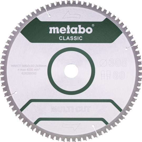 Пильный диск «Metabo» Z80, 628286000, 305x30 мм