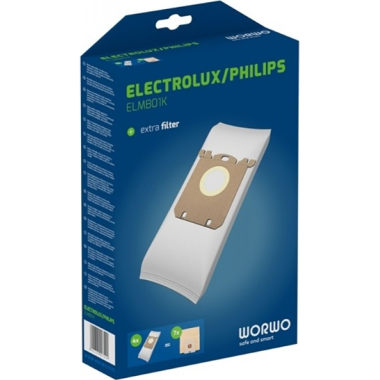 Комплект пылесборников «Worwo» ELMB 01, для Electrolux, Philips WOR-BAG, 12 шт