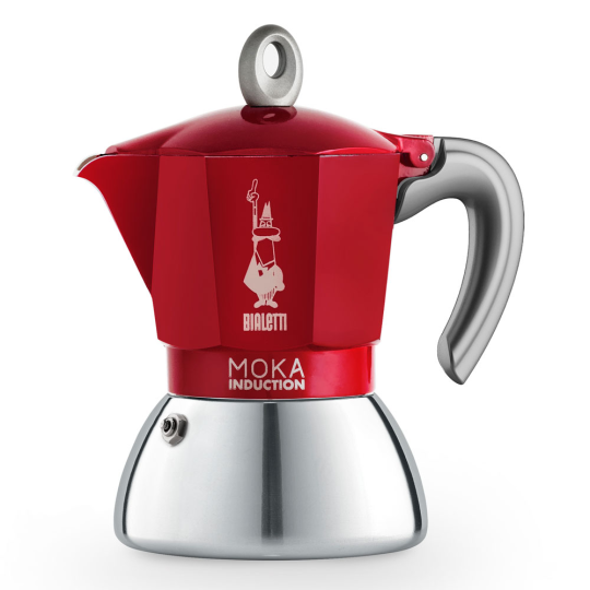 Гейзерная кофеварка Bialetti New Moka Induction Red 2 порции (100мл)