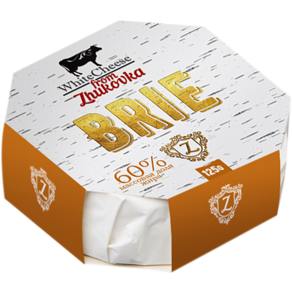 Сыр с плесенью «Жуковское молоко» Brie, 60%, 125 г #0