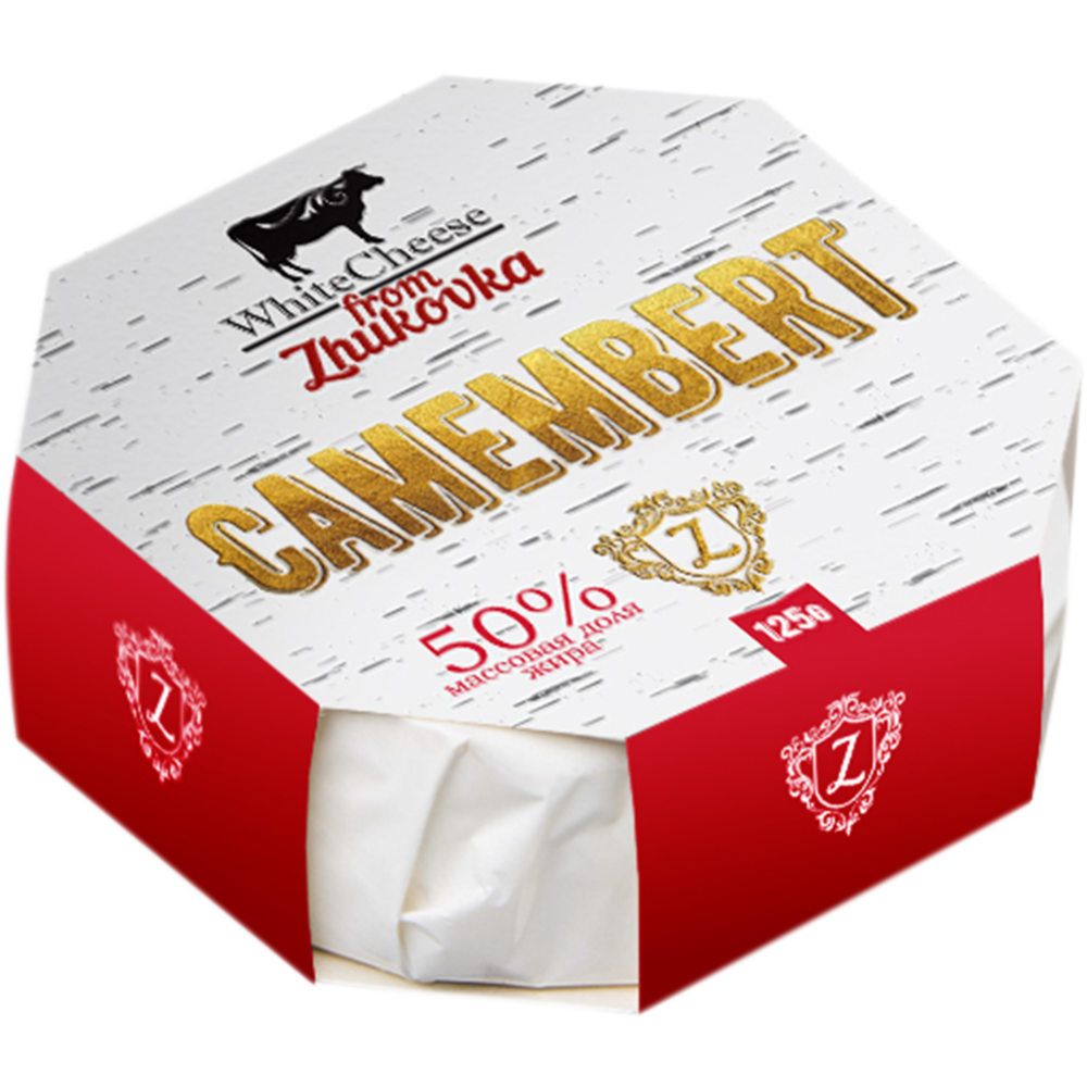 Сыр с плесенью «Жуковское молоко» Camambert, 50%, 125 г #0