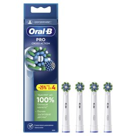 На­сад­ки для элек­три­че­ских зубных щеток Oral-B Braun Pro Cross Action EB50RX-4 4 шт.