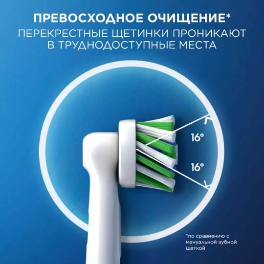 На­сад­ки для элек­три­че­ских зубных щеток Oral-B Braun Pro Cross Action EB50RX-2 2 шт.