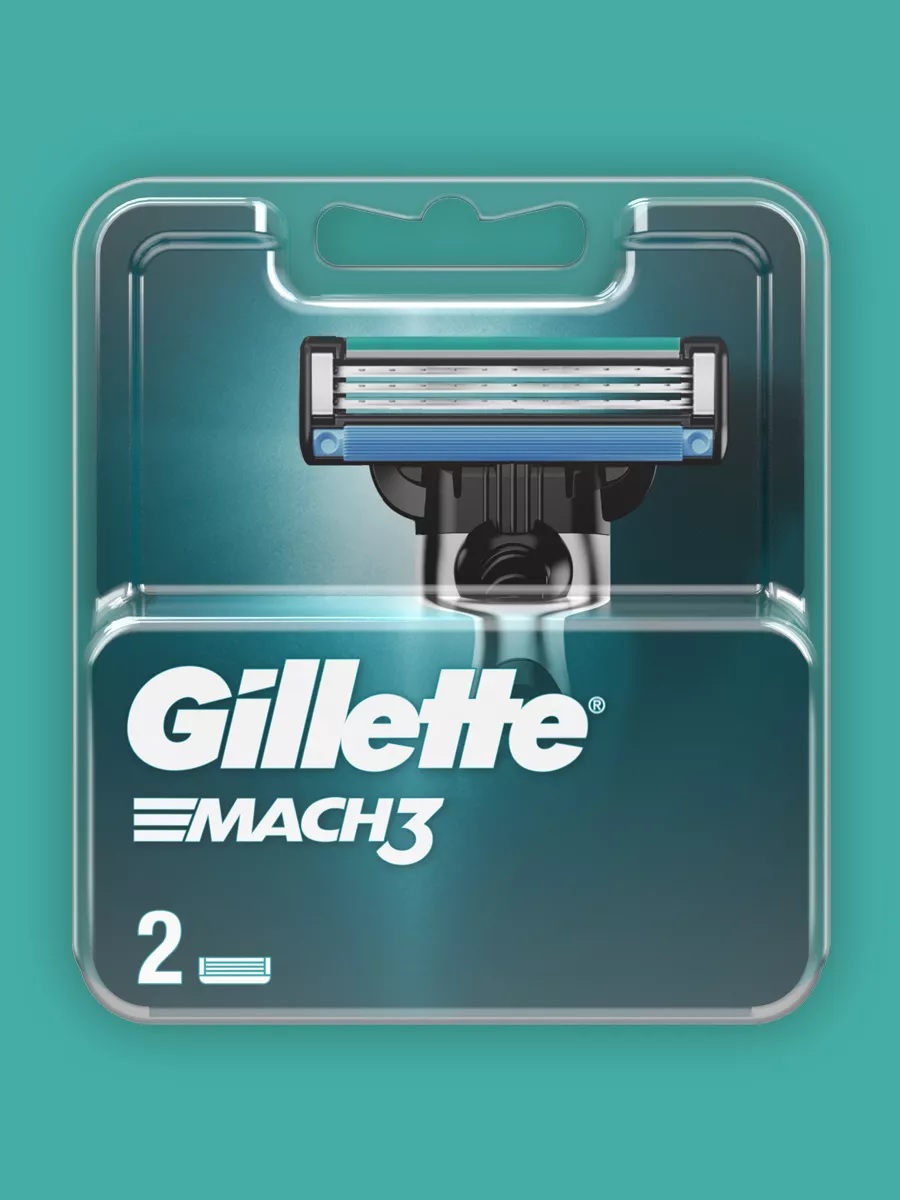 Сменные кассеты для бритья «Gillette» Mach3 (2 шт)