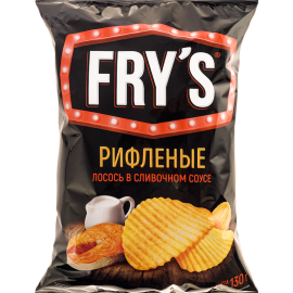 Чипсы картофельные «Fry's» рифленые со вкусом лосось в сливочном соусе, 130 г