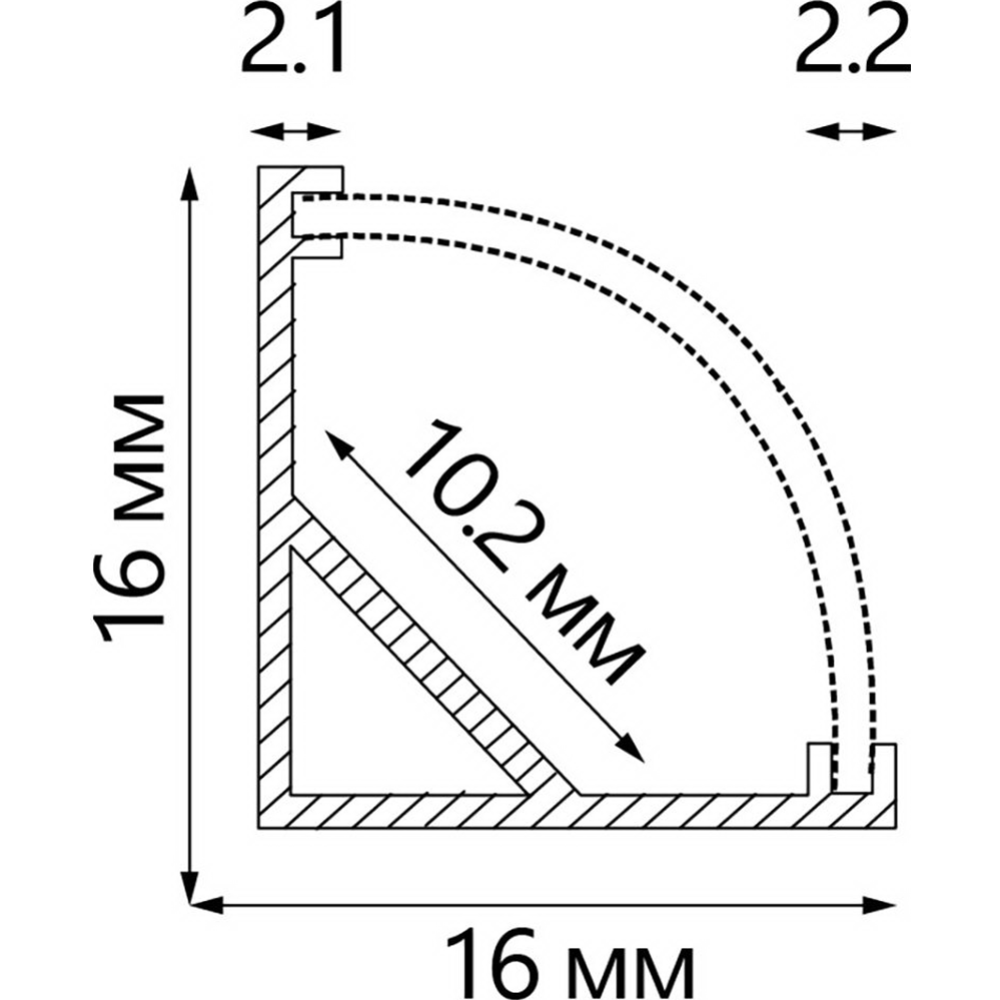 Светодиодный профиль «Feron» CAB280, 10299, серебро