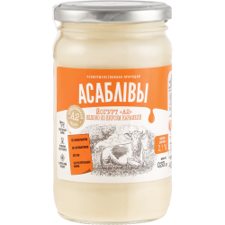 Йогурт «А­саб­лі­вы А2» яблоко со вкусом ка­ра­ме­ли, 2.1 %, 330 г