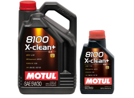 Оригинальное моторное масло Motul 8100 X-clean+ 5W-30 6л (комплект 5л+1л)