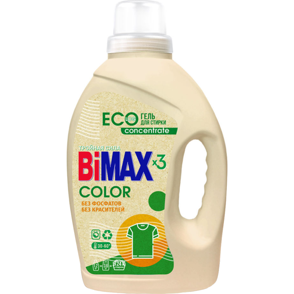 Картинка товара Гель для стирки «BiMax» Color, Эко концентрат, 1.2 кг