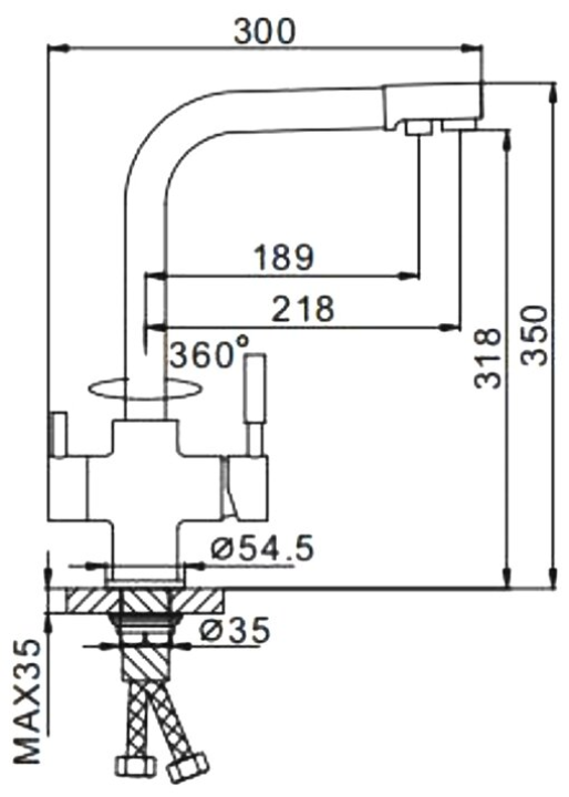 Смеситель для кухни Frap F4352-20 Бежевый + Чистящее средство для смесителей Gappo GGG 550мл В ПОДАРОК 🎁